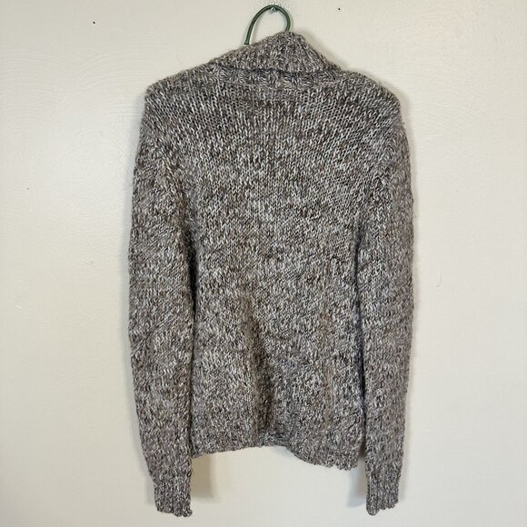 Eddie Bauer Womens Wool Blend Cardigan Shawl Collar Sweater Medium Open Knit - Picture 3 of 8